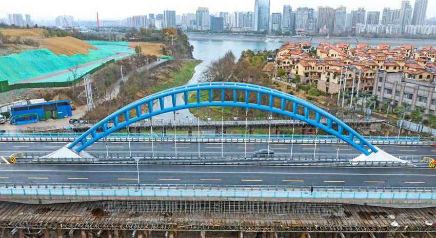 点军区江南大道卷桥河大桥