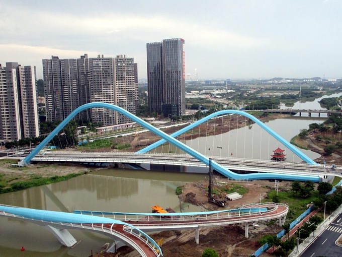 南沙区蕉门河双桥之车行桥――凤翔桥